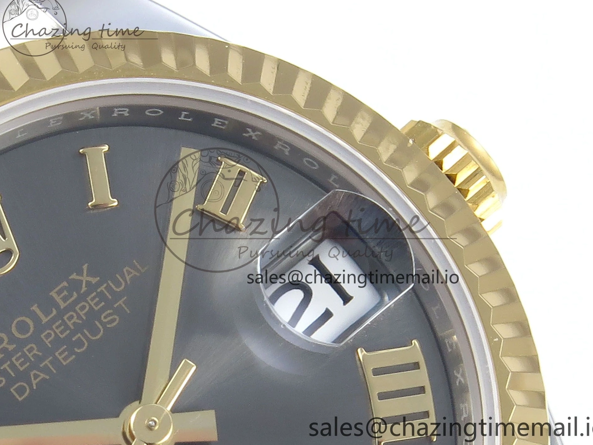 MiroTime 0511 Cozy DateJust 31 278273 ARF 1:1 Best Edition 904L Steel Gray Roman Diamonds Dial on SS YG Oyster Bracelet ETA 575